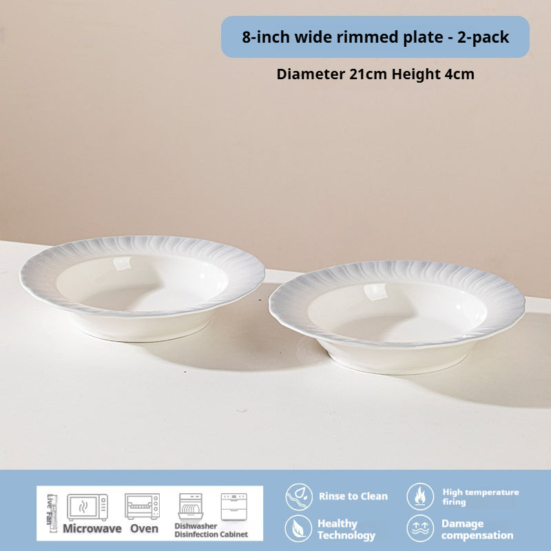 Forbidden City Cultural Creative Jingdezhen Ceramic Underglaze Color Tableware High-end Rice Plate