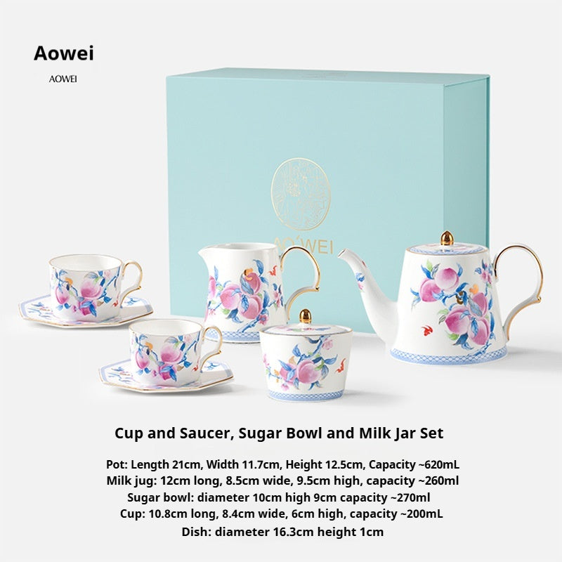 Jingdezhen Source Factory Holiday Gift Set Afternoon Tea Coffee Cup Saucer Tea Set Mug Milk Tea Cup