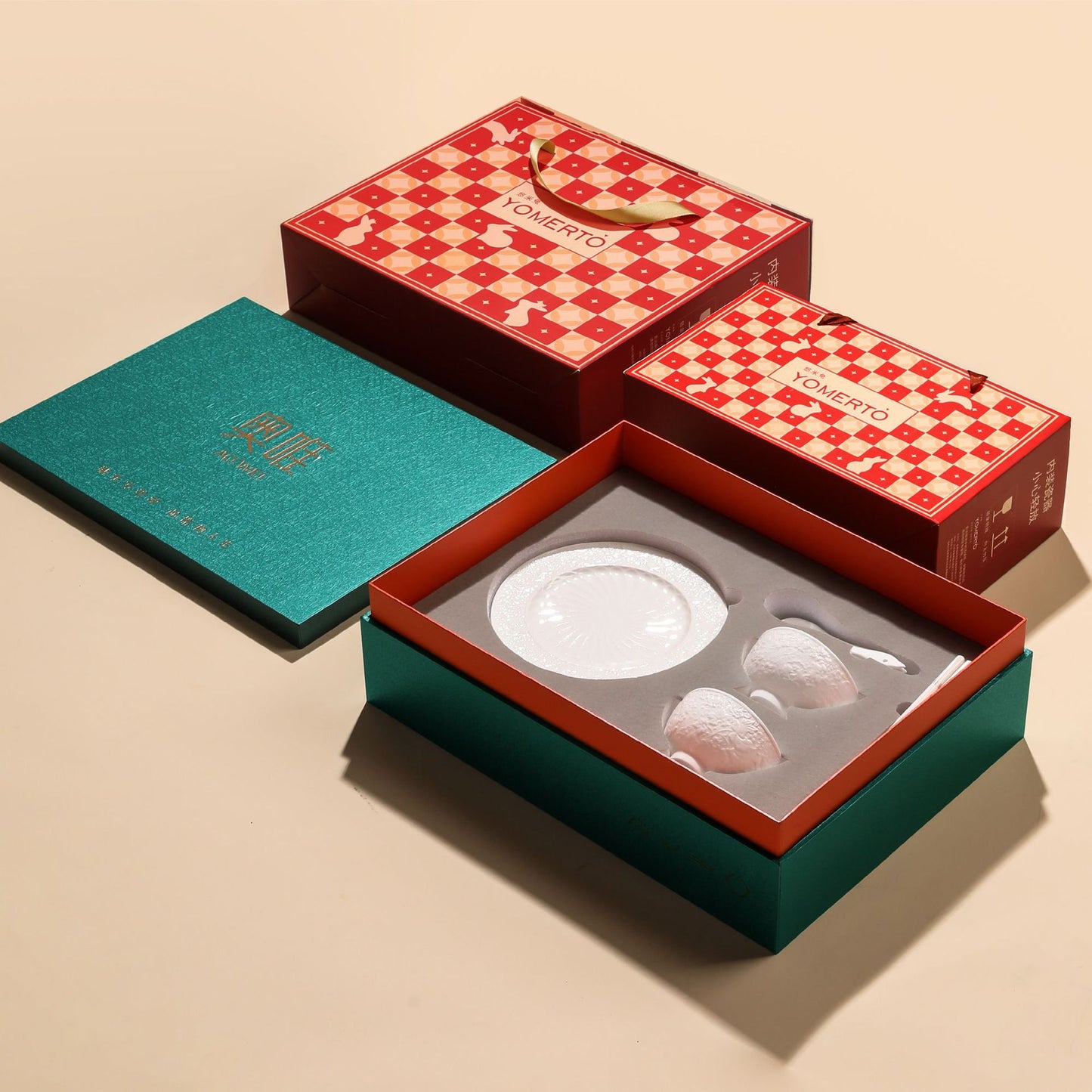 Jingdezhen Ceramic Tableware Gift Custom High-end Festival Gift Box New Year Gift Box Wedding Housewarming Gift Box Customization