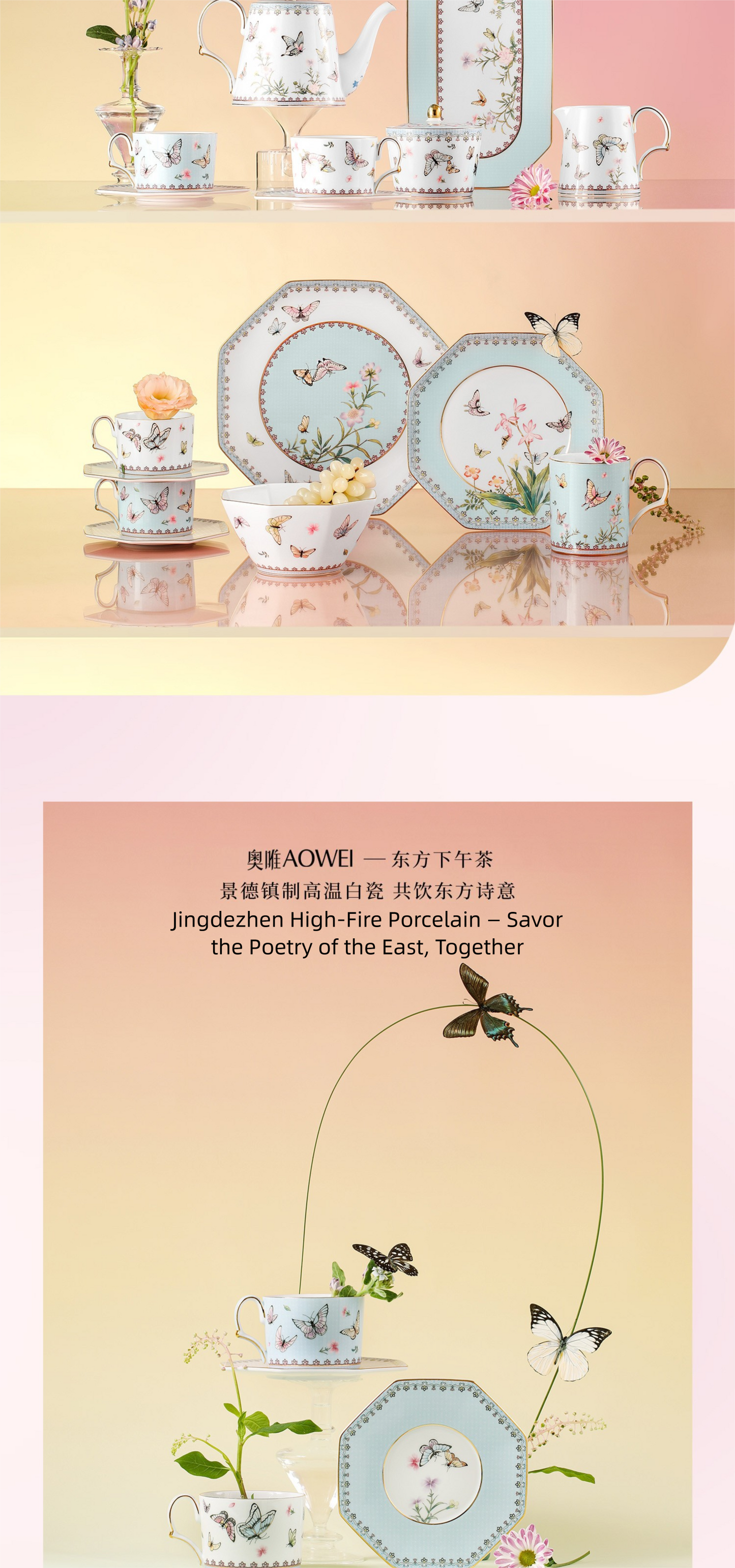 Jingdezhen Ceramic Cup Custom Coffee Cup Saucer Gift High-end Exquisite Afternoon Tea Gift Box for Best Friend Wedding Gift