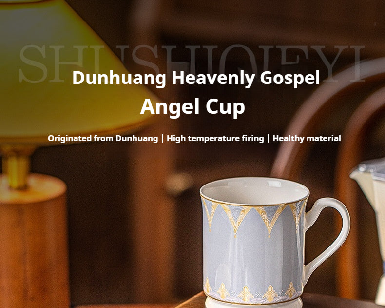 Jingdezhen Ceramic Mug Home Use High Aesthetic Drinking Cup Large Capacity Office Water Cup Breakfast Oatmeal Cup