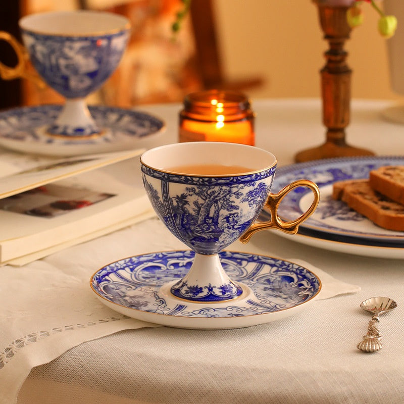 Jingdezhen Ceramic Coffee Cup Set Customized Afternoon Tea Gift High-Value Dragon Boat Festival Gift Wedding Favor
