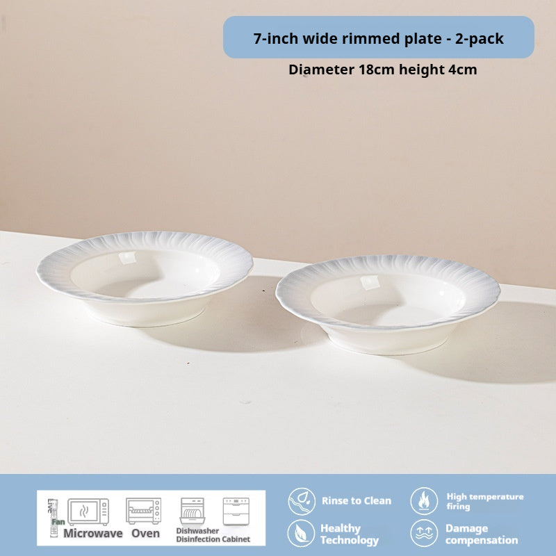 Forbidden City Cultural Creative Jingdezhen Ceramic Underglaze Color Tableware High-end Rice Plate