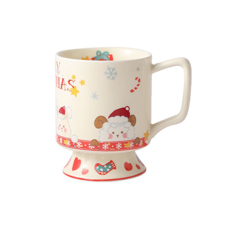 Cute Mug Breakfast Cup Household Drinking Cup High-Value Couple Matching Cup New Wedding Birthday Gift Goblet