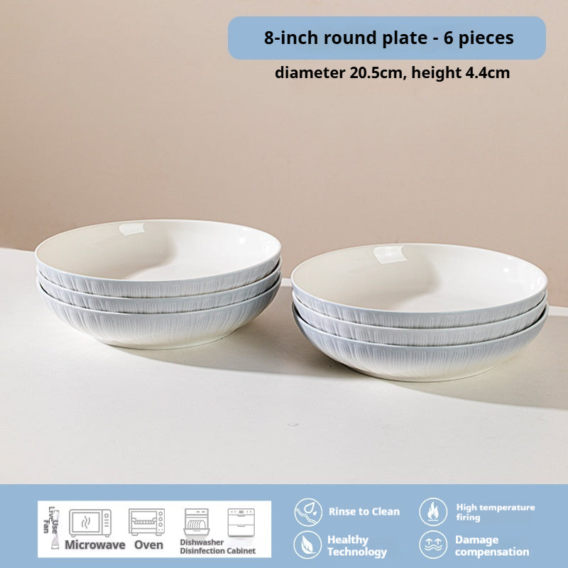 Forbidden City Cultural Creative Jingdezhen Ceramic Underglaze Color Tableware High-end Rice Plate