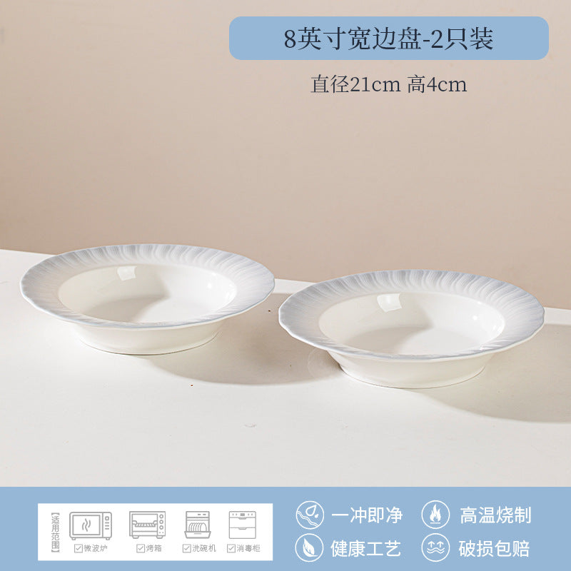 Forbidden City Cultural Creative Jingdezhen Ceramic Underglaze Color Tableware High-end Rice Plate