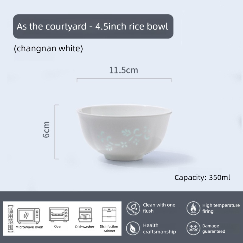 Jingdezhen Linglong Porcelain Tableware Gift Custom New Housewarming Gift Bowl and Plate Set Household Soup Bowl Noodle Bowl