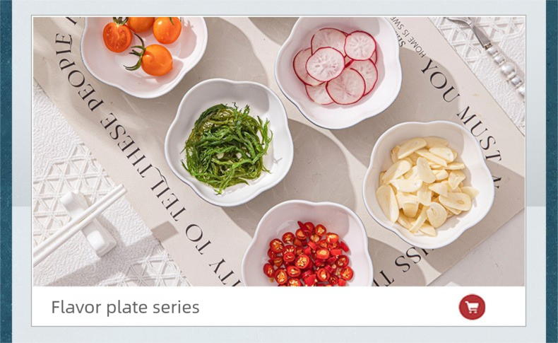 Jingdezhen Ceramic Flavor Plate Custom Home Hot Pot Dipping Sauce Plate Snack Small Plate Dish Plate Pickle Plate Soy Sauce Vinegar Plate