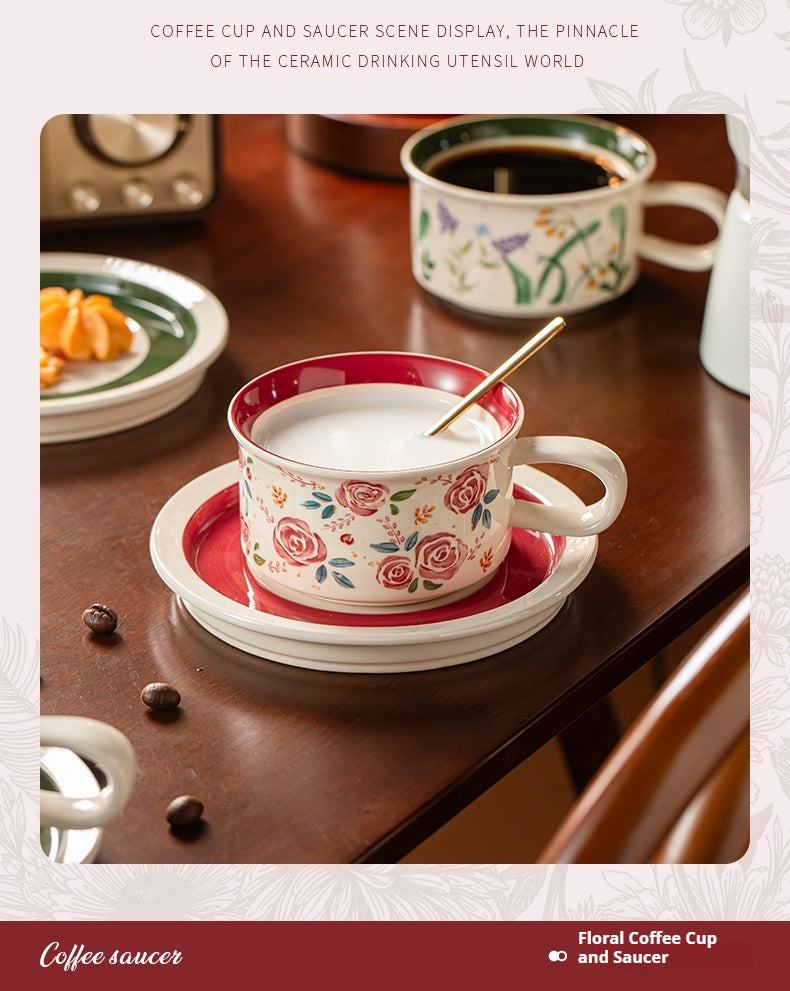 Coffee Cup with Saucer Gift Set for Gifting, Souvenirs, Birthday Gifts, Coffee Set, Housewarming Ceramic Gifts, Afternoon Tea
