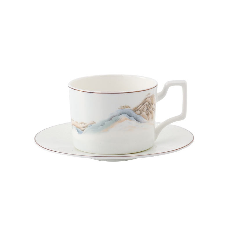Jingdezhen Ceramic Coffee Cup Set Customized Afternoon Tea Gift High-Value Dragon Boat Festival Gift Wedding Favor