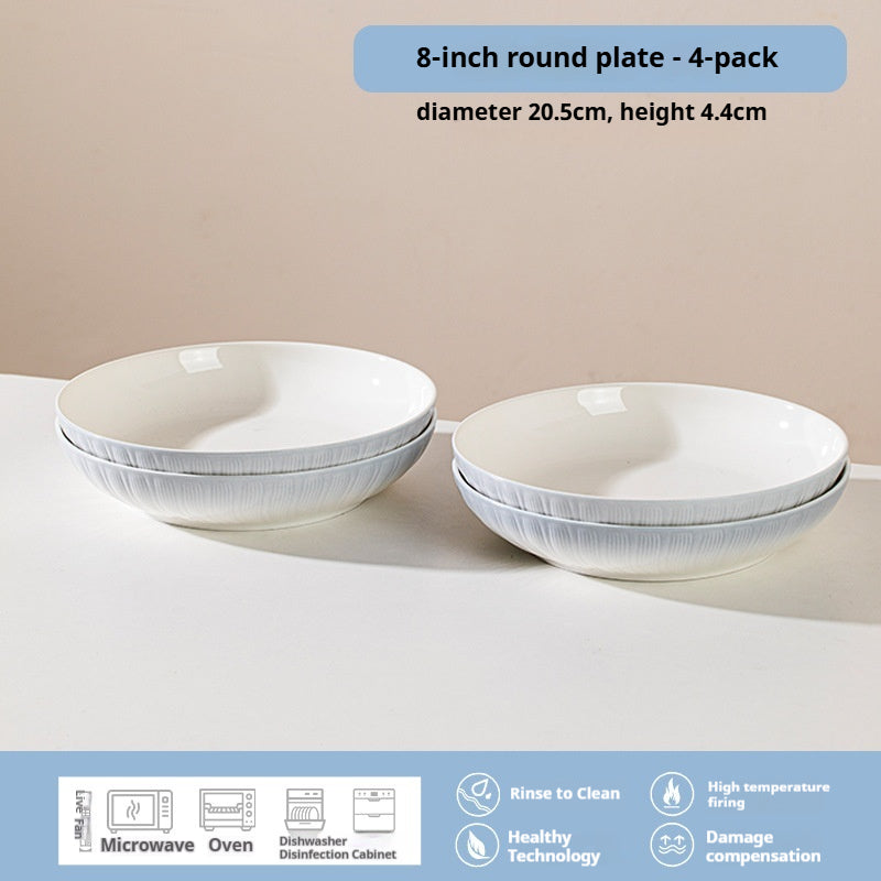 Forbidden City Cultural Creative Jingdezhen Ceramic Underglaze Color Tableware High-end Rice Plate