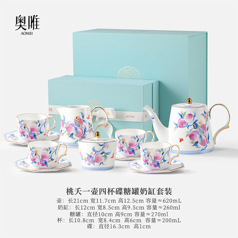 Jingdezhen Source Factory Holiday Gift Set Afternoon Tea Coffee Cup Saucer Tea Set Mug Milk Tea Cup