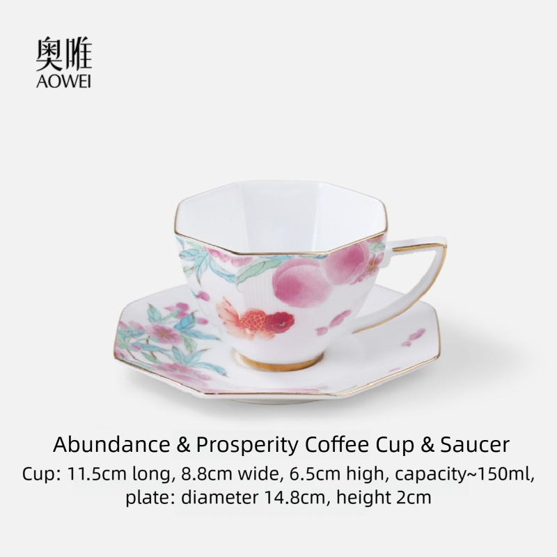 Jingdezhen High White Porcelain Coffee Cup and Saucer Custom Set Gift Box Afternoon Tea Set High Aesthetic Gift
