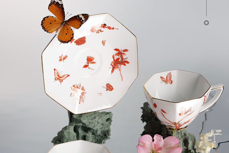 Jingdezhen Ceramic Custom Coffee Cup and Saucer Teacher's Day National Day Gift for Best Friend Wedding Gift Gift Box