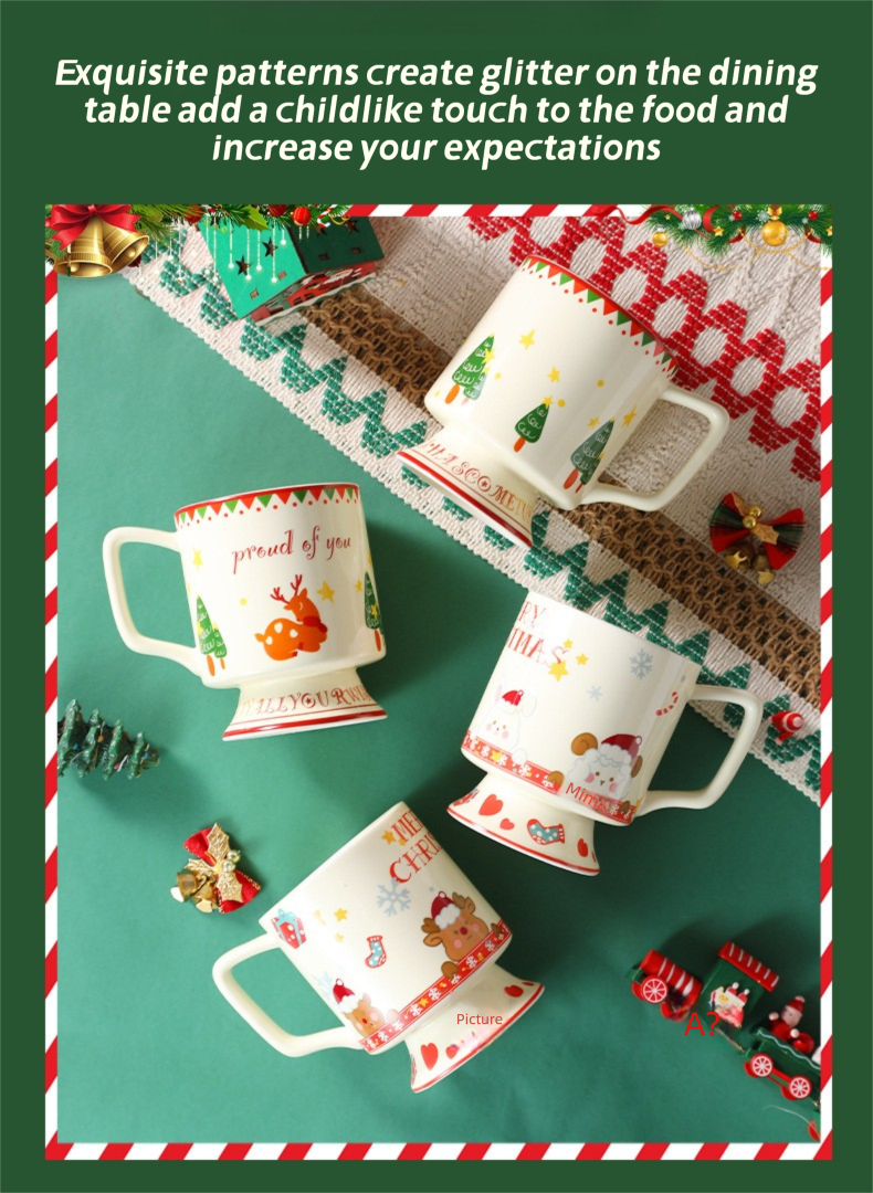 Cute Mug Breakfast Cup Household Drinking Cup High-Value Couple Matching Cup New Wedding Birthday Gift Goblet