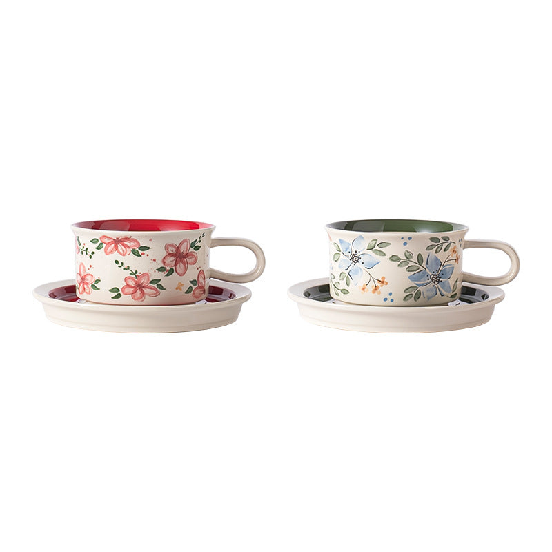 Coffee Cup with Saucer Gift Set for Gifting, Souvenirs, Birthday Gifts, Coffee Set, Housewarming Ceramic Gifts, Afternoon Tea