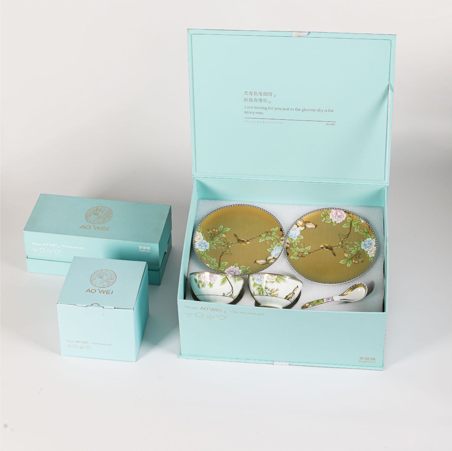 Jingdezhen Ceramic Tableware Gift Custom High-end Festival Gift Box New Year Gift Box Wedding Housewarming Gift Box Customization