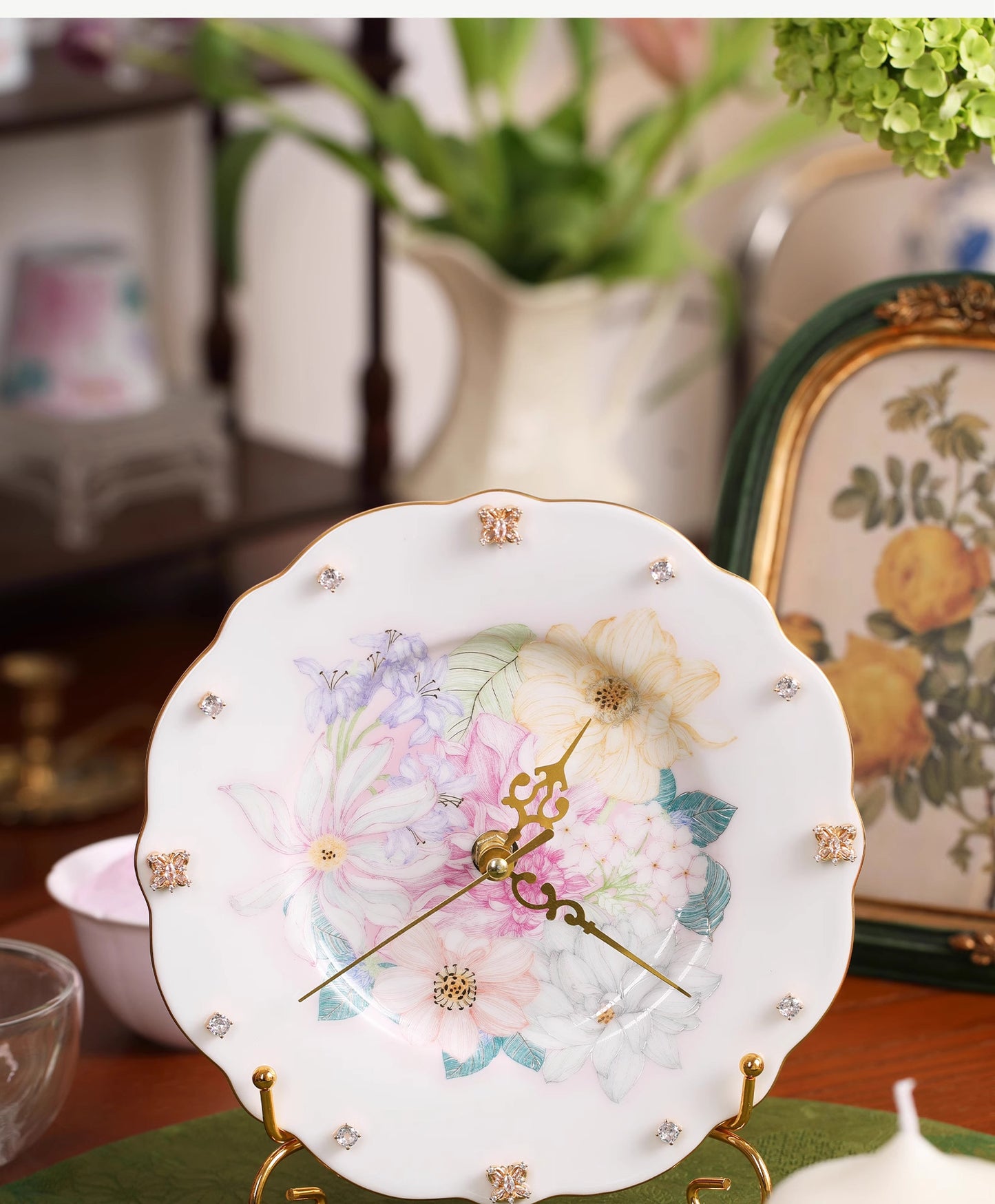 Jingdezhen High-Temperature Ceramic High-End Creative Clock Dial High-Value Birthday Gift Light Luxury Cultural and Creative Gift Souvenir
