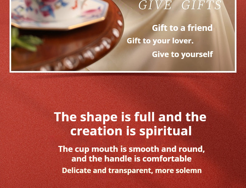 Jingdezhen Source Factory Holiday Gift Set Afternoon Tea Coffee Cup Saucer Tea Set Mug Milk Tea Cup