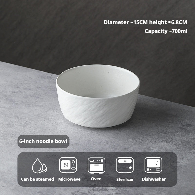 Underglaze Color Tableware Set Source Factory Custom 2024 New High-end Bowl Set Light Luxury Bowl and Plate Set for Home Use