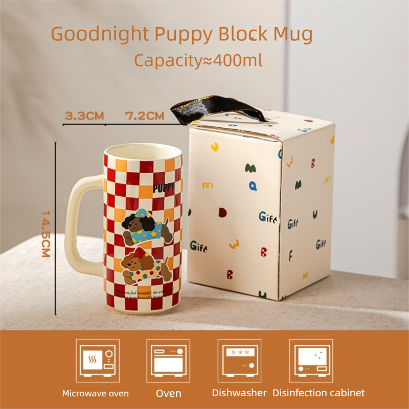 Cartoon Ceramic Underglaze Color Mug Customized for Girls High-Value Home Drinking Cup Large Capacity Birthday Gift