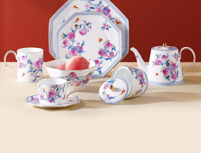 Jingdezhen Source Factory Holiday Gift Set Afternoon Tea Coffee Cup Saucer Tea Set Mug Milk Tea Cup