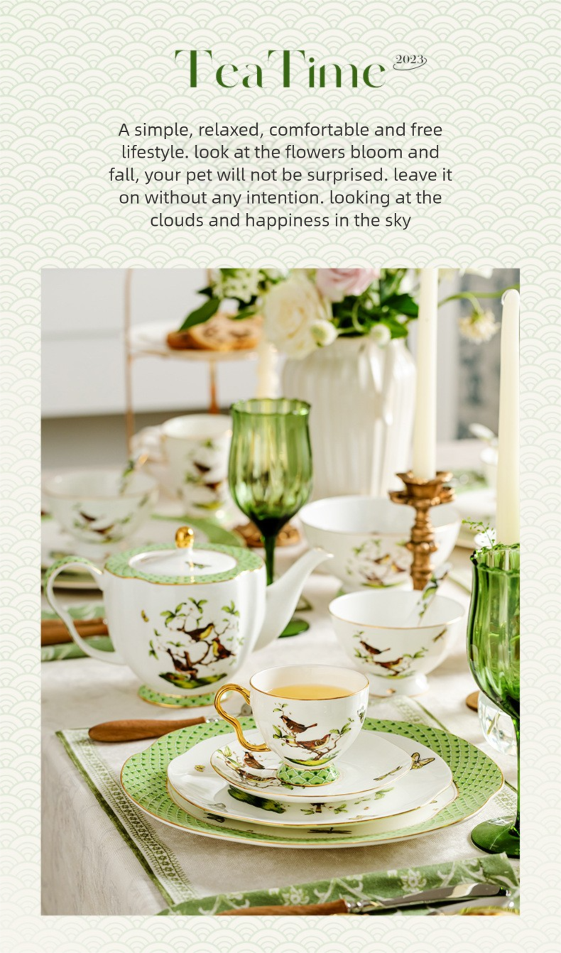 Jingdezhen Ceramic Coffee Cup and Saucer Set High-end Matching Cups Wedding Gift Afternoon Tea Mug Cup Gift Box Set