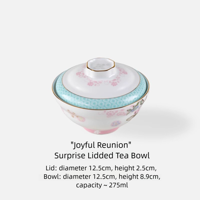 Aowei Afternoon Tea Tableware High White Porcelain Ceramic Covered Bowl Jingdezhen Covered Dim Sum Bowl Household Small Bowl Gift Box Set