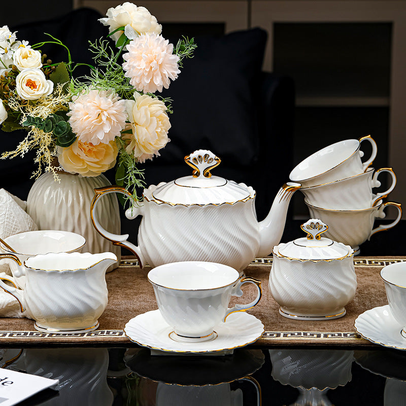 Jingdezhen Porcelain Coffee Cup & Saucer Set / Luxury Gift Box