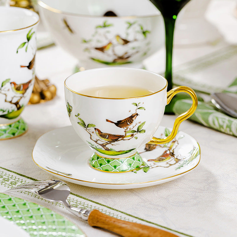 Jingdezhen Ceramic Coffee Cup Set Customized Afternoon Tea Gift High-Value Dragon Boat Festival Gift Wedding Favor
