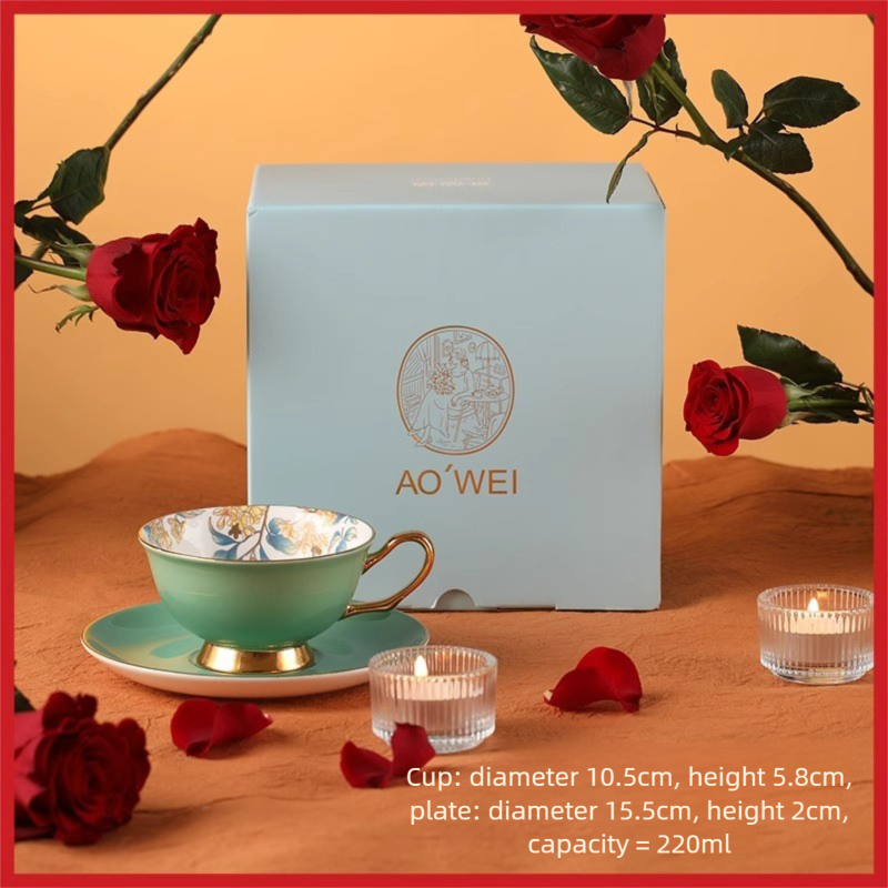 Jingdezhen Ceramic Custom Cup Saucer Teapot Teacup Afternoon Tea Set Housewarming Gift Coffee Cup Set Gift Box