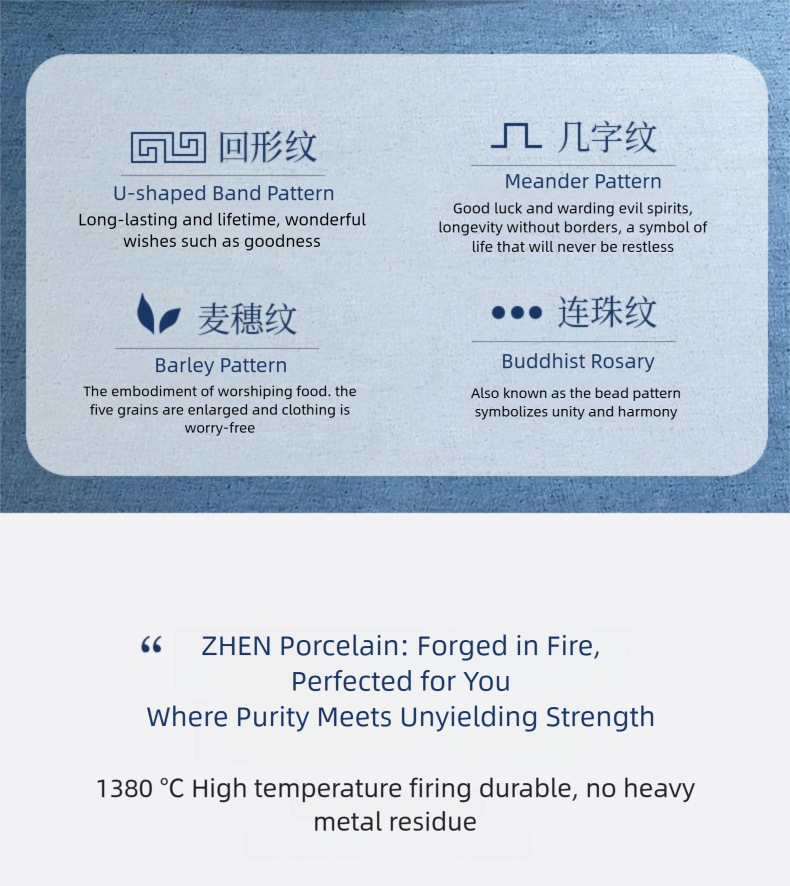 Taipei National Palace Museum Cultural and Creative Collaboration Ceramic Bowl and Plate Set Household Tableware Set Bowl and Plate Jingdezhen Bowl Set Housewarming