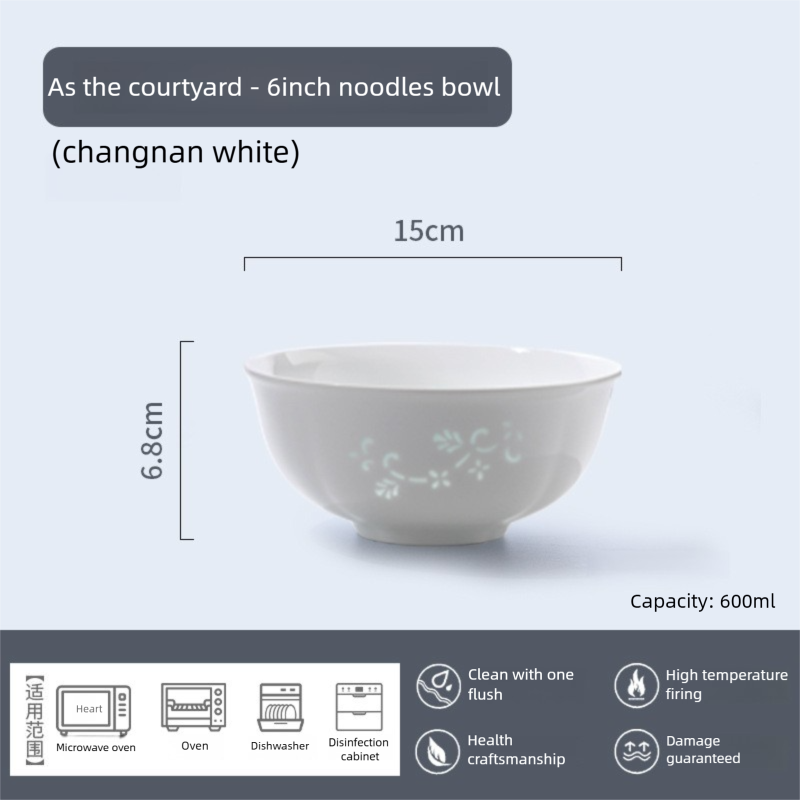 Jingdezhen Linglong Porcelain Tableware Gift Custom New Housewarming Gift Bowl and Plate Set Household Soup Bowl Noodle Bowl