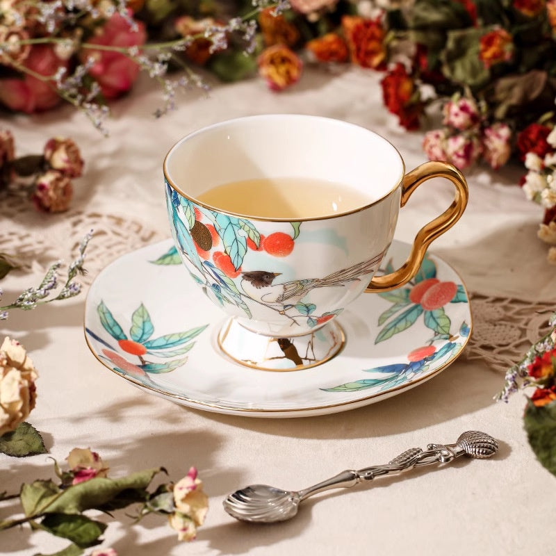 Jingdezhen Ceramic Coffee Cup Set Customized Afternoon Tea Gift High-Value Dragon Boat Festival Gift Wedding Favor