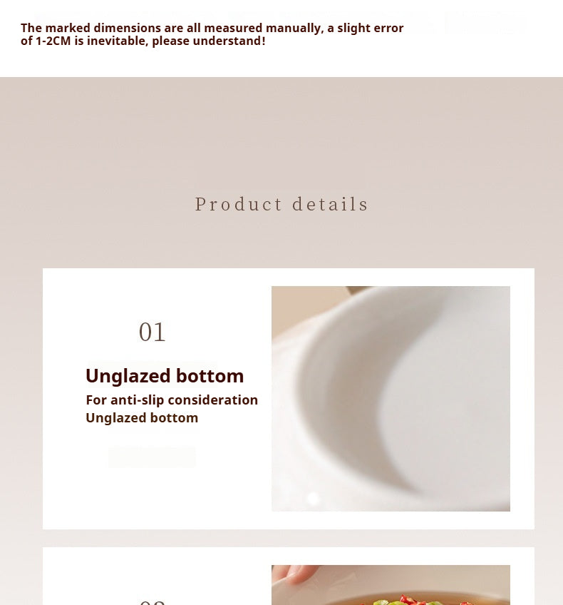Household ceramic multi-purpose large bowl