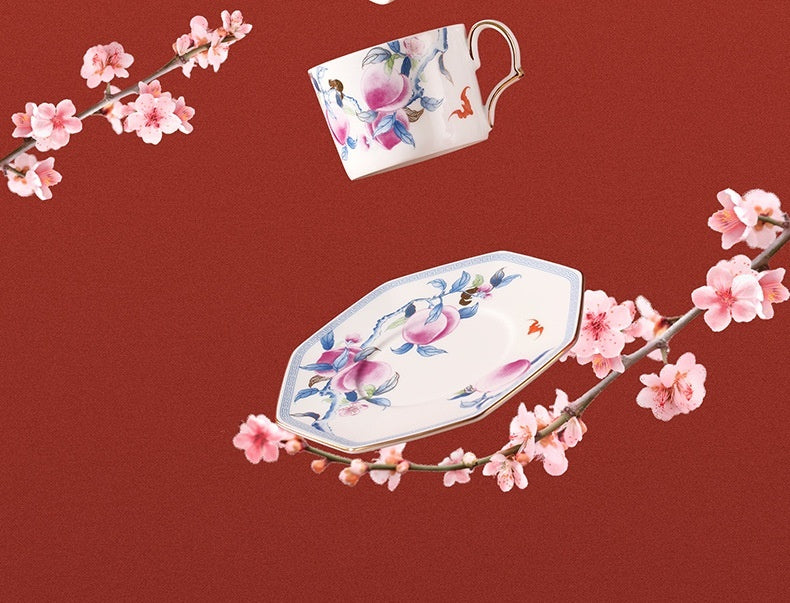 Jingdezhen Source Factory Holiday Gift Set Afternoon Tea Coffee Cup Saucer Tea Set Mug Milk Tea Cup