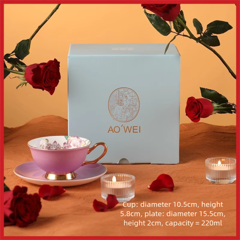 Jingdezhen Ceramic Custom Cup Saucer Teapot Teacup Afternoon Tea Set Housewarming Gift Coffee Cup Set Gift Box