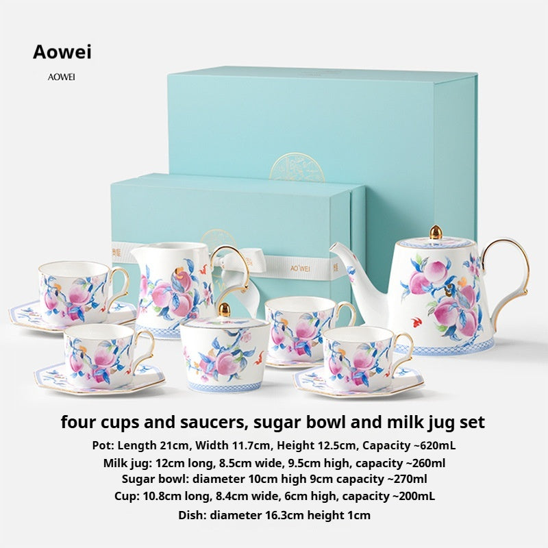 Jingdezhen Source Factory Holiday Gift Set Afternoon Tea Coffee Cup Saucer Tea Set Mug Milk Tea Cup