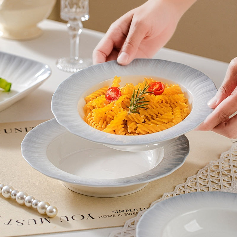 Forbidden City Cultural Creative Jingdezhen Ceramic Underglaze Color Tableware High-end Rice Plate