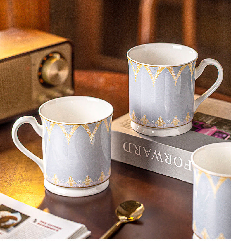 Jingdezhen Ceramic Mug Home Use High Aesthetic Drinking Cup Large Capacity Office Water Cup Breakfast Oatmeal Cup