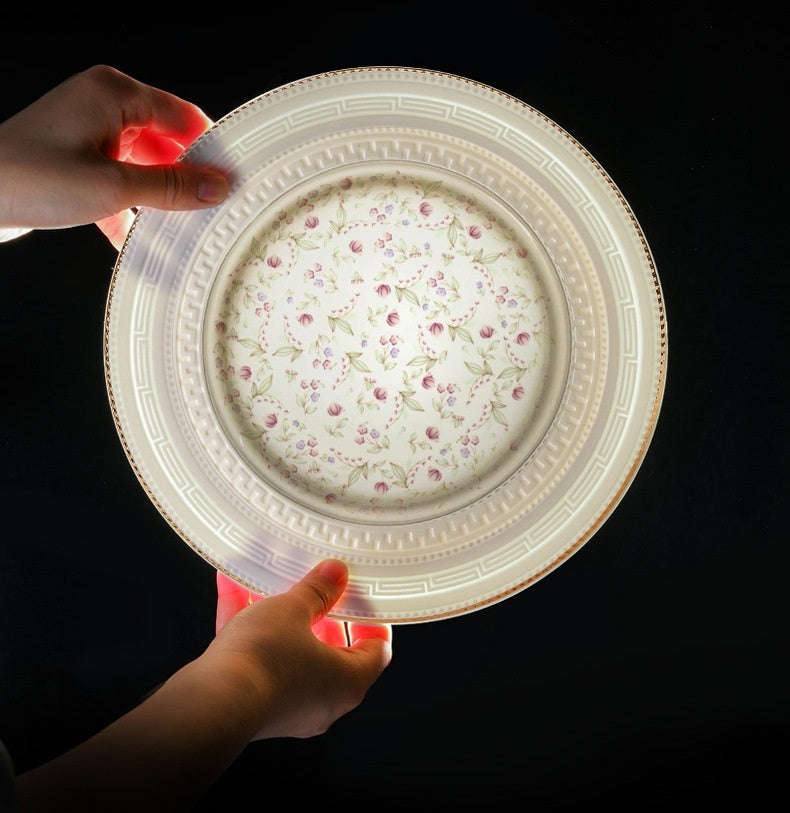 Taipei National Palace Museum Cultural and Creative Jingdezhen Ceramic Tableware Gift Set Custom Housewarming New Home Bowl and Plate Set for Home Use