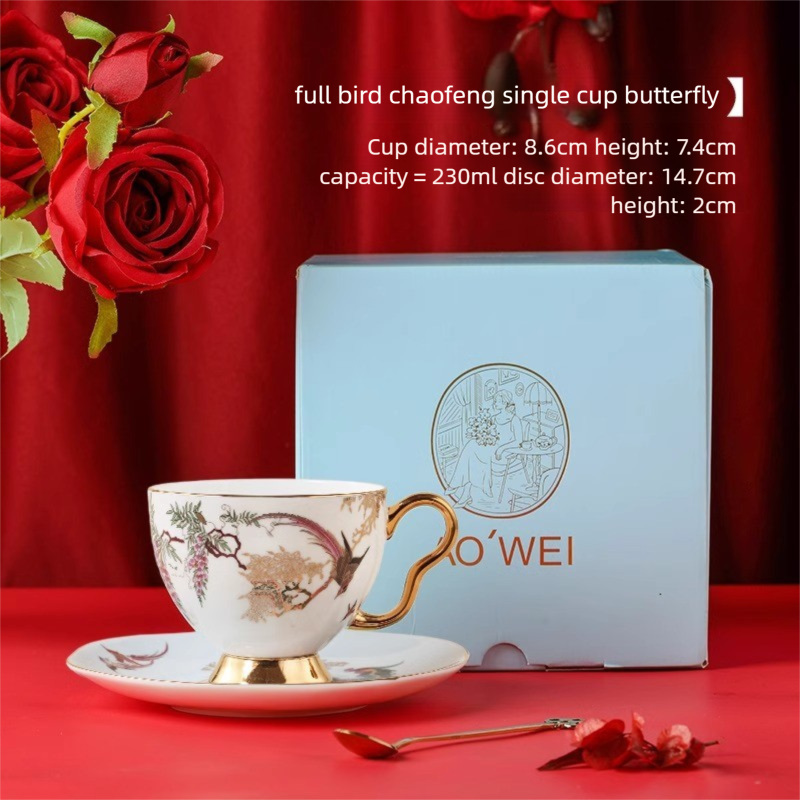 Jingdezhen Ceramic Custom Afternoon Tea Coffee Cup Saucer Tea Set Mug Business Gift Points Redemption Exquisite