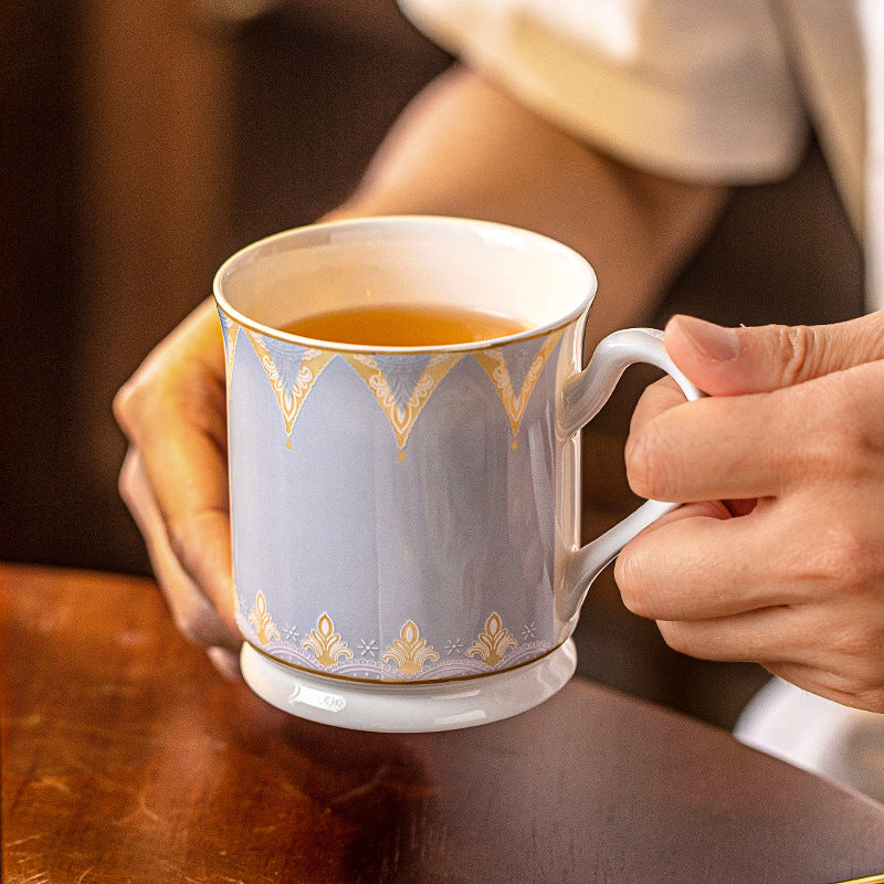Jingdezhen Ceramic Mug Home Use High Aesthetic Drinking Cup Large Capacity Office Water Cup Breakfast Oatmeal Cup