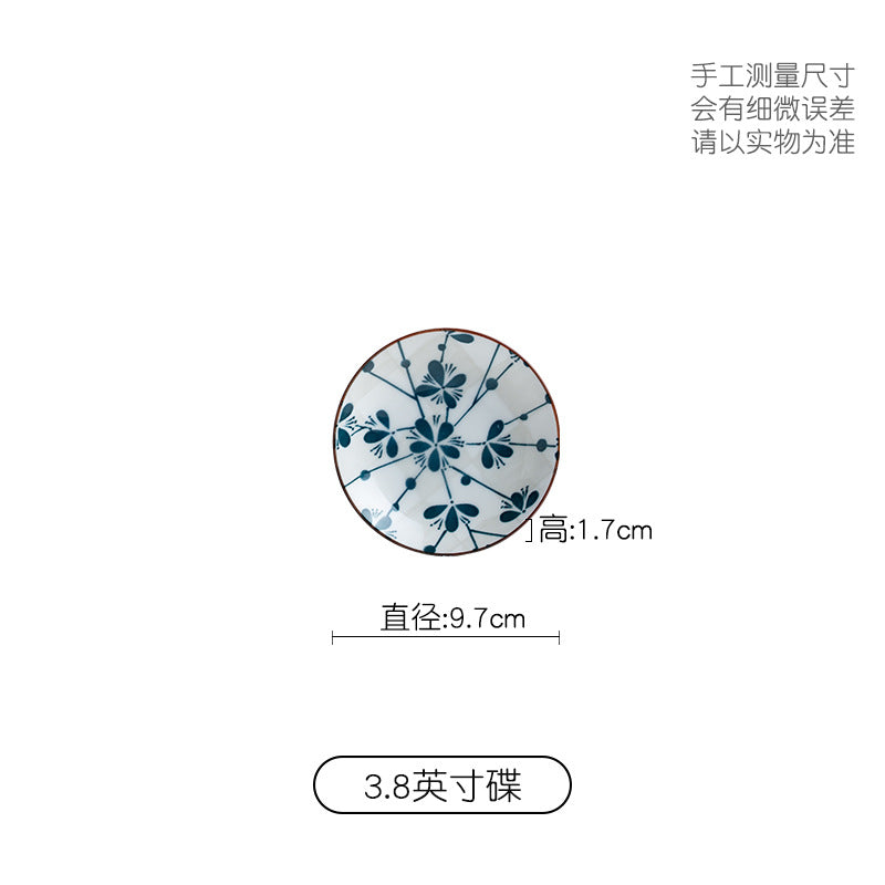 Manufacturer Bowl and Plate Set Household Rice Bowl Single Noodle Bowl Japanese Underglaze Color Soup Bowl Ceramic Bowl Plate Tableware Dish