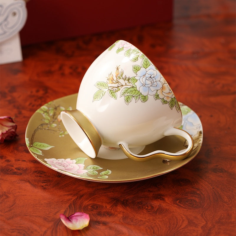 Jingdezhen Ceramic Coffee Cup Set Customized Afternoon Tea Gift High-Value Dragon Boat Festival Gift Wedding Favor