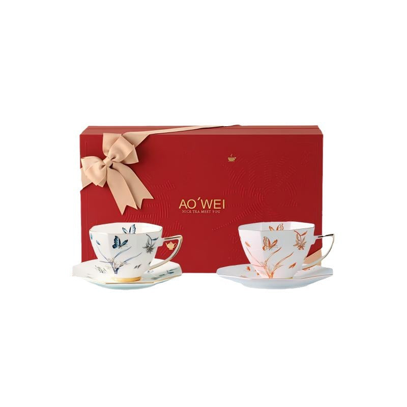 Jingdezhen Ceramic Custom Coffee Cup and Saucer Teacher's Day National Day Gift for Best Friend Wedding Gift Gift Box