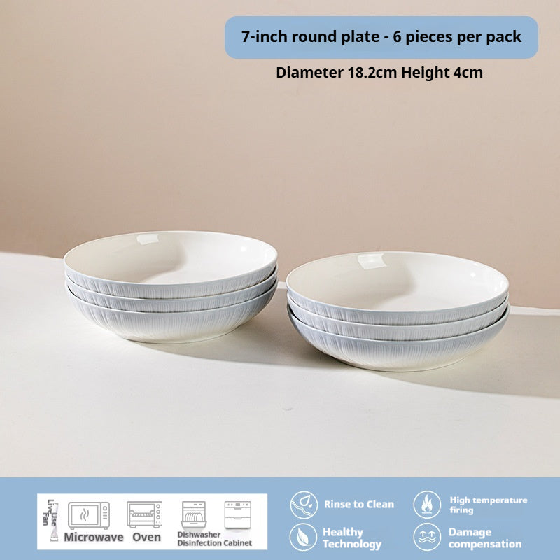 Forbidden City Cultural Creative Jingdezhen Ceramic Underglaze Color Tableware High-end Rice Plate