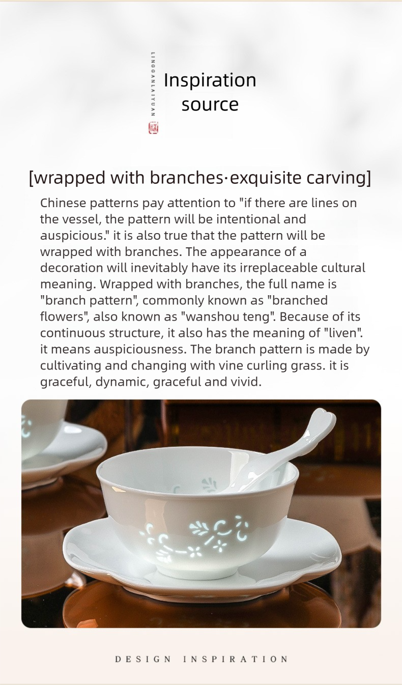 Jingdezhen Linglong Porcelain Tableware Gift Custom New Housewarming Gift Bowl and Plate Set Household Soup Bowl Noodle Bowl