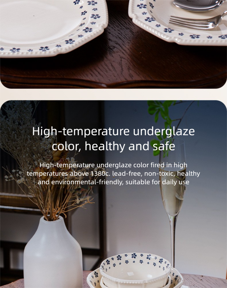 Underglaze Porcelain Tableware Gift Customization Good-looking Dishes Suit Household Tableware Rice Bowl Noodle Bowl Gift Box