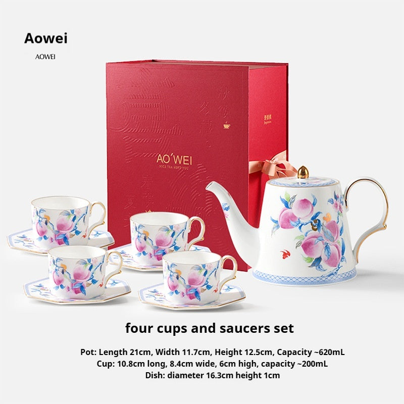 Jingdezhen Source Factory Holiday Gift Set Afternoon Tea Coffee Cup Saucer Tea Set Mug Milk Tea Cup